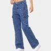 XXIII Women's Poppy Wide Leg Cargo Pants Blue -Mitchell & Ness Shop 03008678 YX001 womens 0010