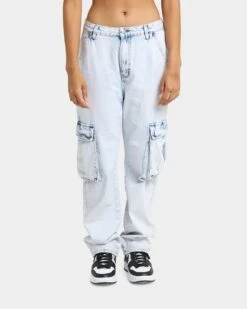 XXIII Women's Aconite Cargo Jeans Blue -Mitchell & Ness Shop 03008705 YX001 womens 0030