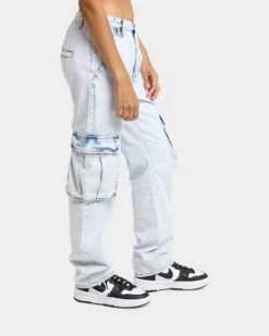 XXIII Women's Aconite Cargo Jeans Blue -Mitchell & Ness Shop 03008705 YX001 womens 0050