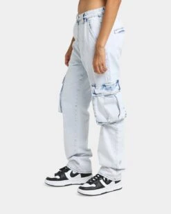 XXIII Women's Aconite Cargo Jeans Blue -Mitchell & Ness Shop 03008705 YX001 womens 0060