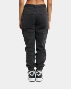 XXIII Women's Gazania Cargo Jeans Black -Mitchell & Ness Shop 03008707 YB001 womens 0040