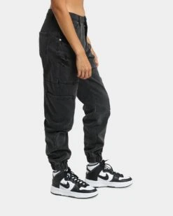 XXIII Women's Gazania Cargo Jeans Black -Mitchell & Ness Shop 03008707 YB001 womens 0050