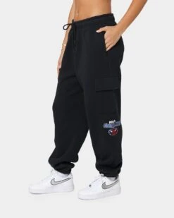 Mitchell & Ness Chicago Bulls Cargo Fleece Sweat Pants Faded Black -Mitchell & Ness Shop 03008769 YB554 womens 0060