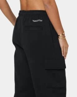 Mitchell & Ness Chicago Bulls Cargo Fleece Sweat Pants Faded Black -Mitchell & Ness Shop 03008769 YB554 womens 0080