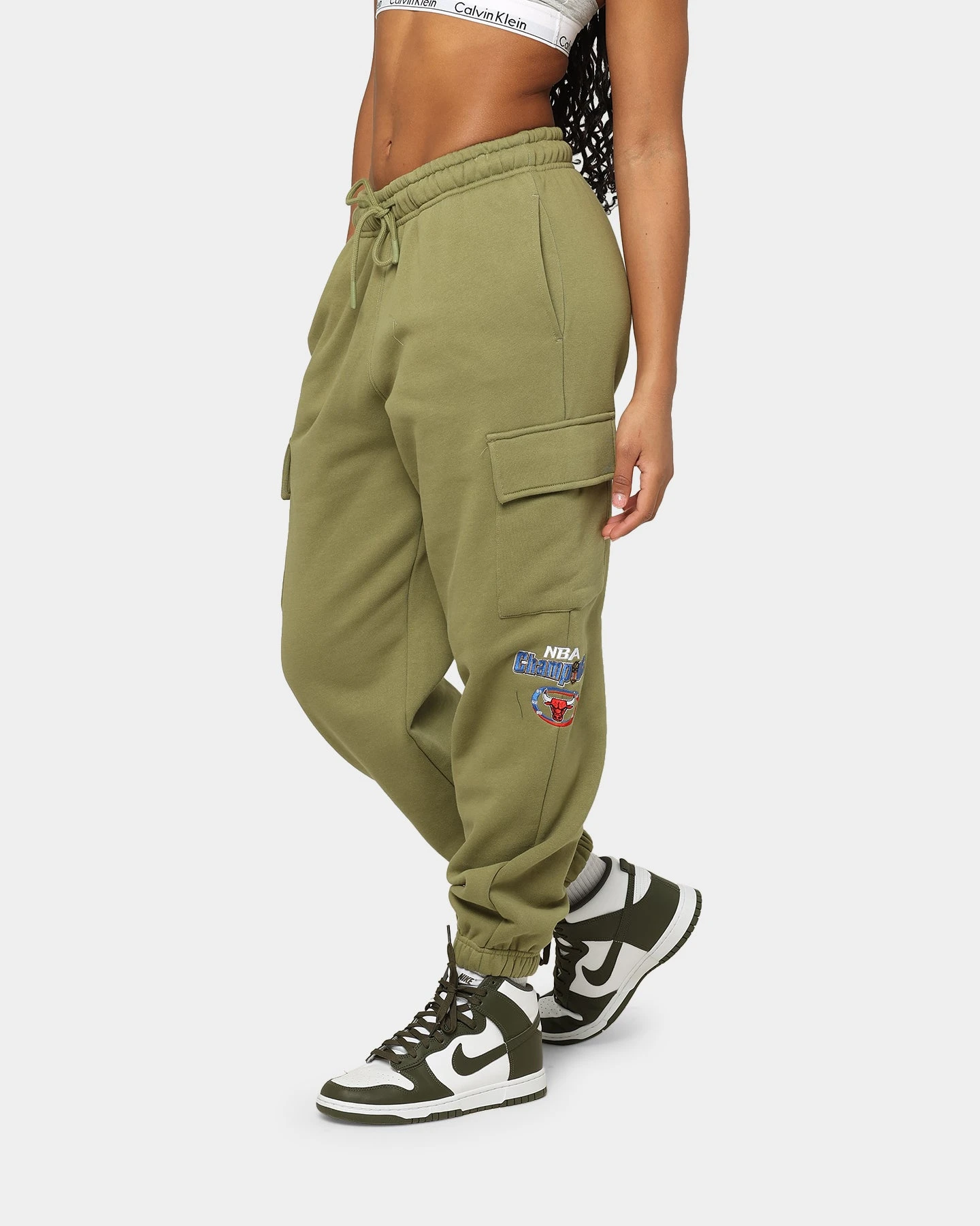 Mitchell & Ness Chicago Bulls Cargo Fleece Sweat Pants Olive Mitchell & Ness Chicago Bulls Cargo Fleece Sweat Pants Olive -Mitchell & Ness Shop 03008769 YO100 womens 010