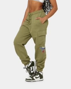 Mitchell & Ness Chicago Bulls Cargo Fleece Sweat Pants Olive 7 Mitchell & Ness Chicago Bulls Cargo Fleece Sweat Pants Olive -Mitchell & Ness Shop 03008769 YO100 womens 060