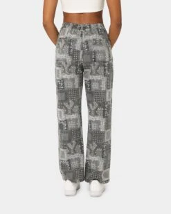 XXIII Women's Haimi Paisley Jeans Black -Mitchell & Ness Shop 03008976 YB001 womens 0040