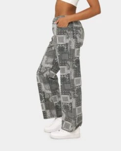 XXIII Women's Haimi Paisley Jeans Black -Mitchell & Ness Shop 03008976 YB001 womens 0060