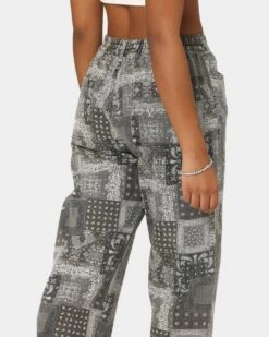 XXIII Women's Haimi Paisley Jeans Black -Mitchell & Ness Shop 03008976 YB001 womens 0080