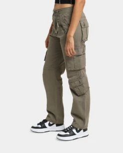 XXIII Women's Guenloie Cargo Pants Khaki -Mitchell & Ness Shop 03009035 YK001 womens 0060