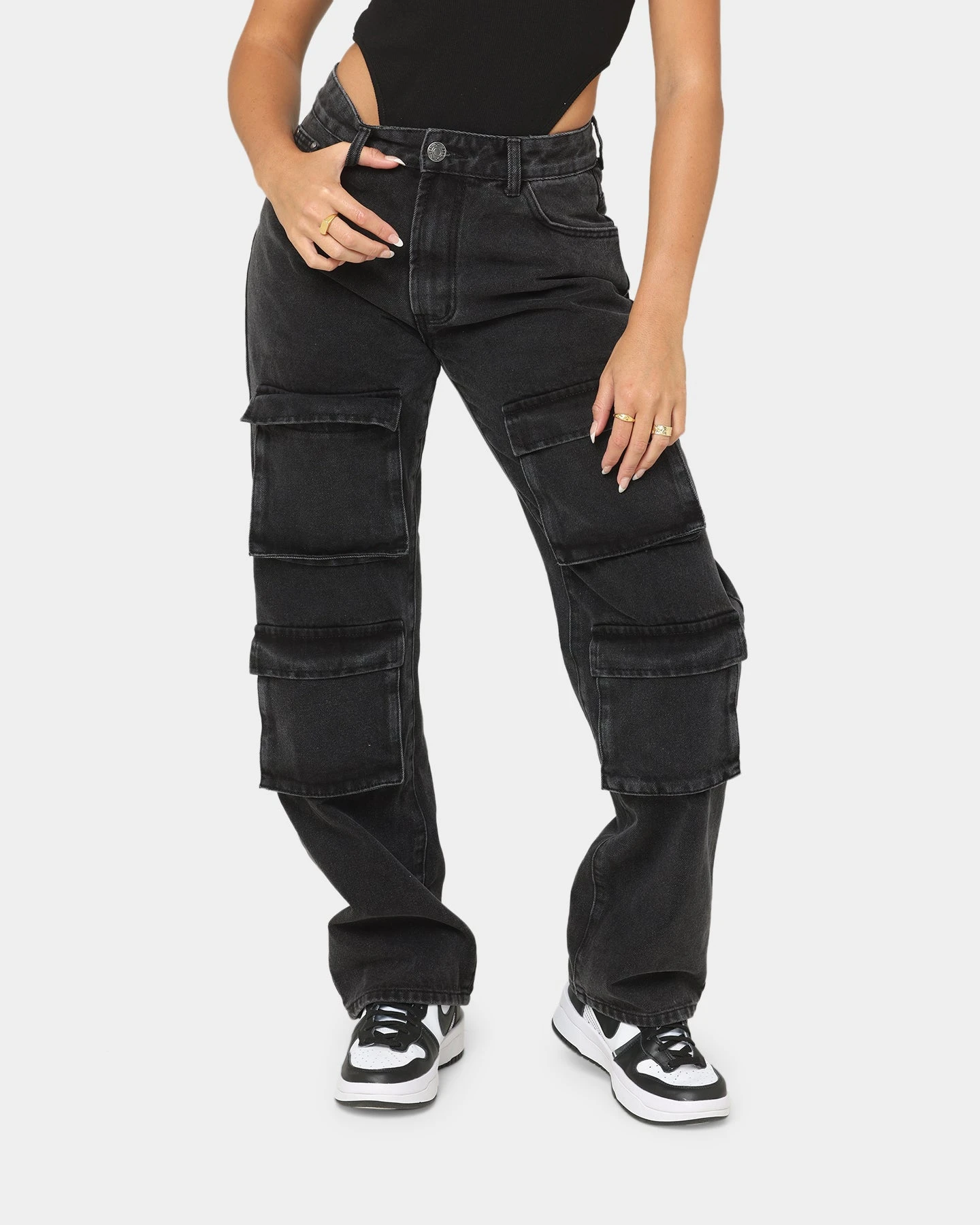 XXIII Women's Elvan Cargo Pants Washed Black XXIII Women's Elvan Cargo Pants Washed Black -Mitchell & Ness Shop 03009066 YW607 womens 0010