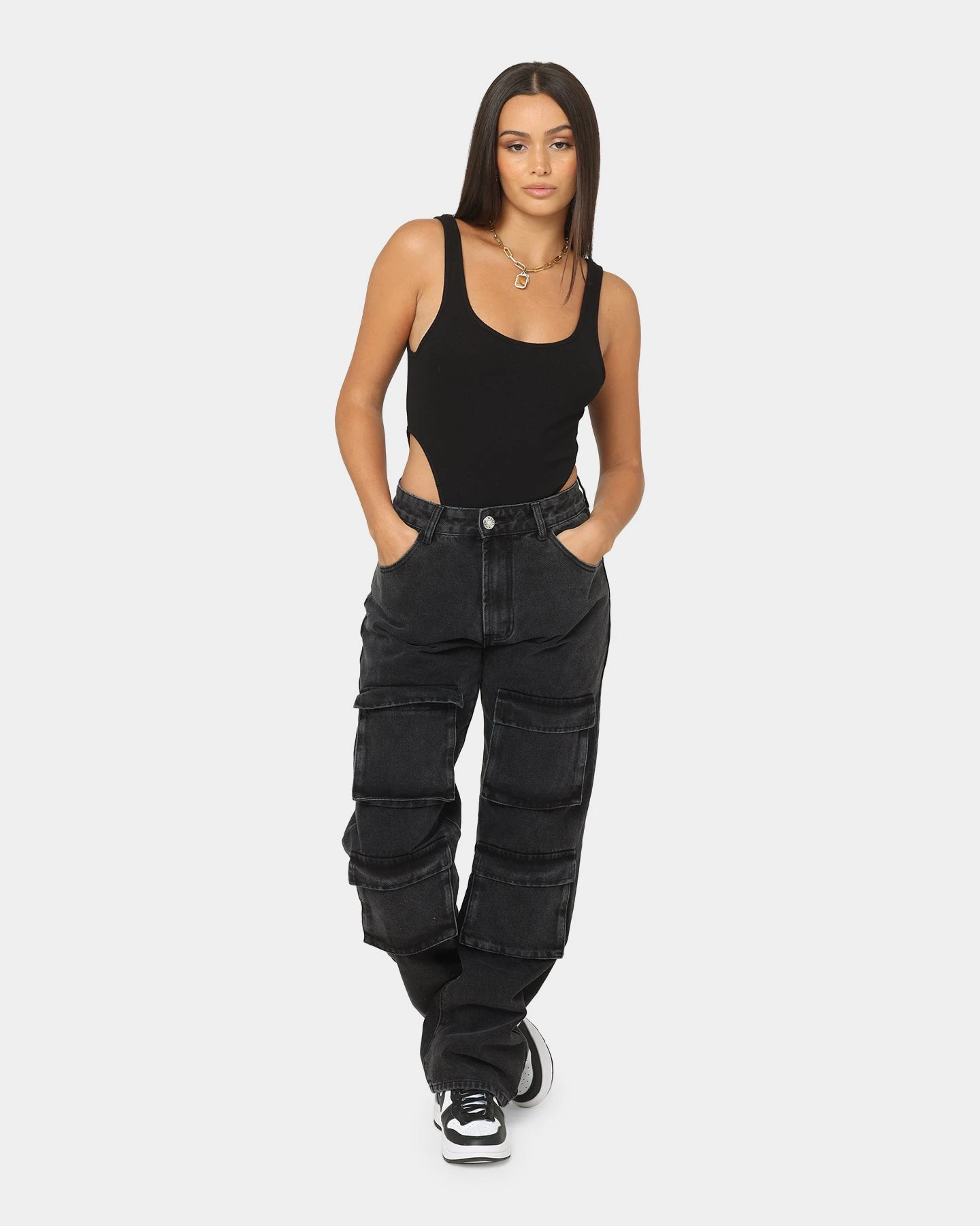 XXIII Women's Elvan Cargo Pants Washed Black XXIII Women's Elvan Cargo Pants Washed Black -Mitchell & Ness Shop 03009066 YW607 womens 0020