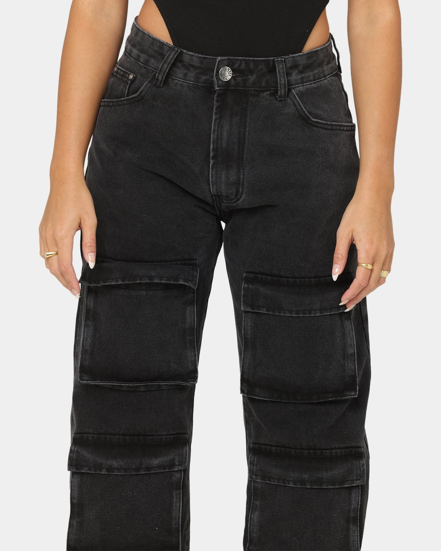 XXIII Women's Elvan Cargo Pants Washed Black XXIII Women's Elvan Cargo Pants Washed Black -Mitchell & Ness Shop 03009066 YW607 womens 0030