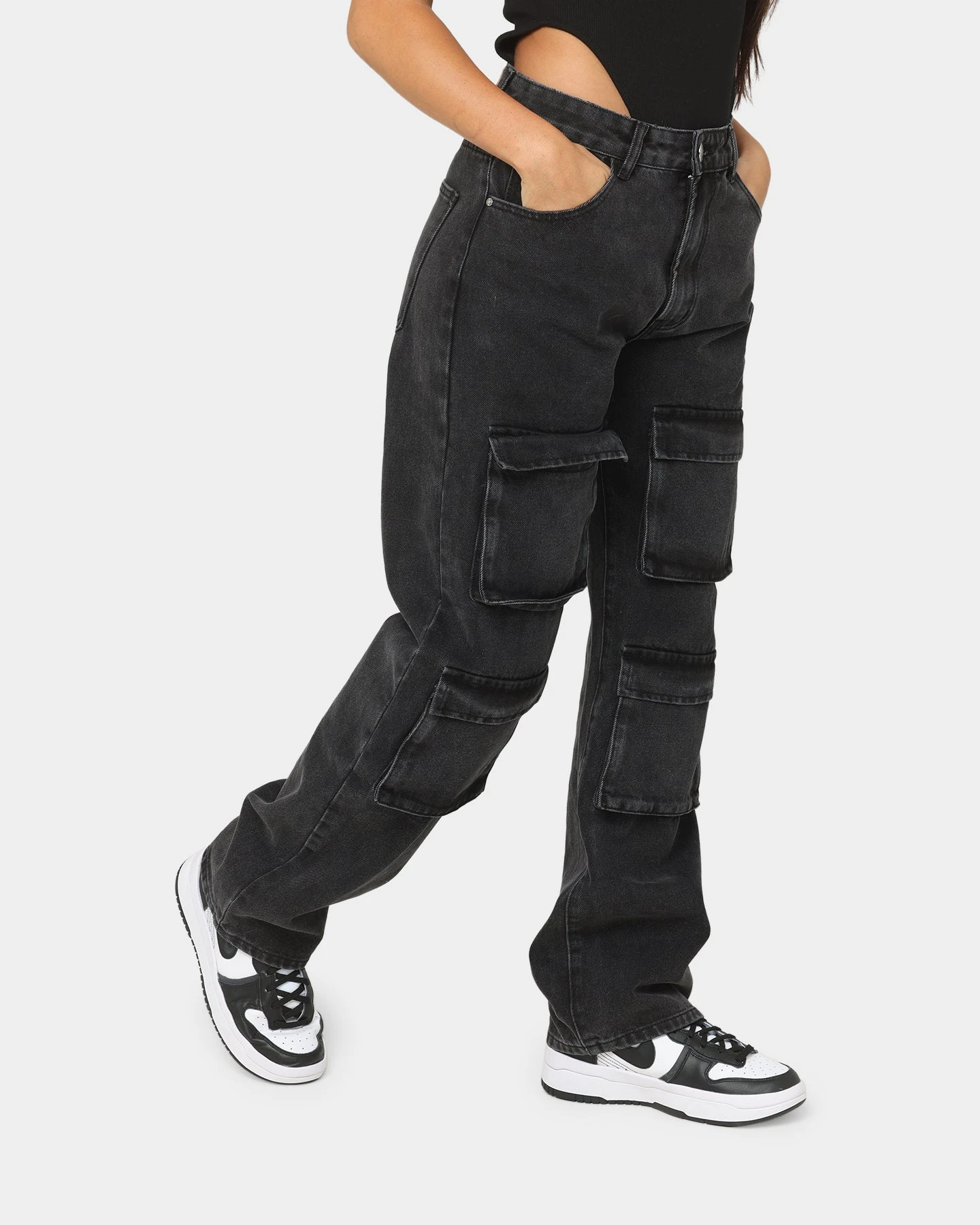 XXIII Women's Elvan Cargo Pants Washed Black XXIII Women's Elvan Cargo Pants Washed Black -Mitchell & Ness Shop 03009066 YW607 womens 0050