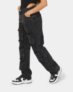 XXIII Women's Elvan Cargo Pants Washed Black 7 XXIII Women's Elvan Cargo Pants Washed Black -Mitchell & Ness Shop 03009066 YW607 womens 0060
