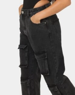 XXIII Women's Elvan Cargo Pants Washed Black 8 XXIII Women's Elvan Cargo Pants Washed Black -Mitchell & Ness Shop 03009066 YW607 womens 0070