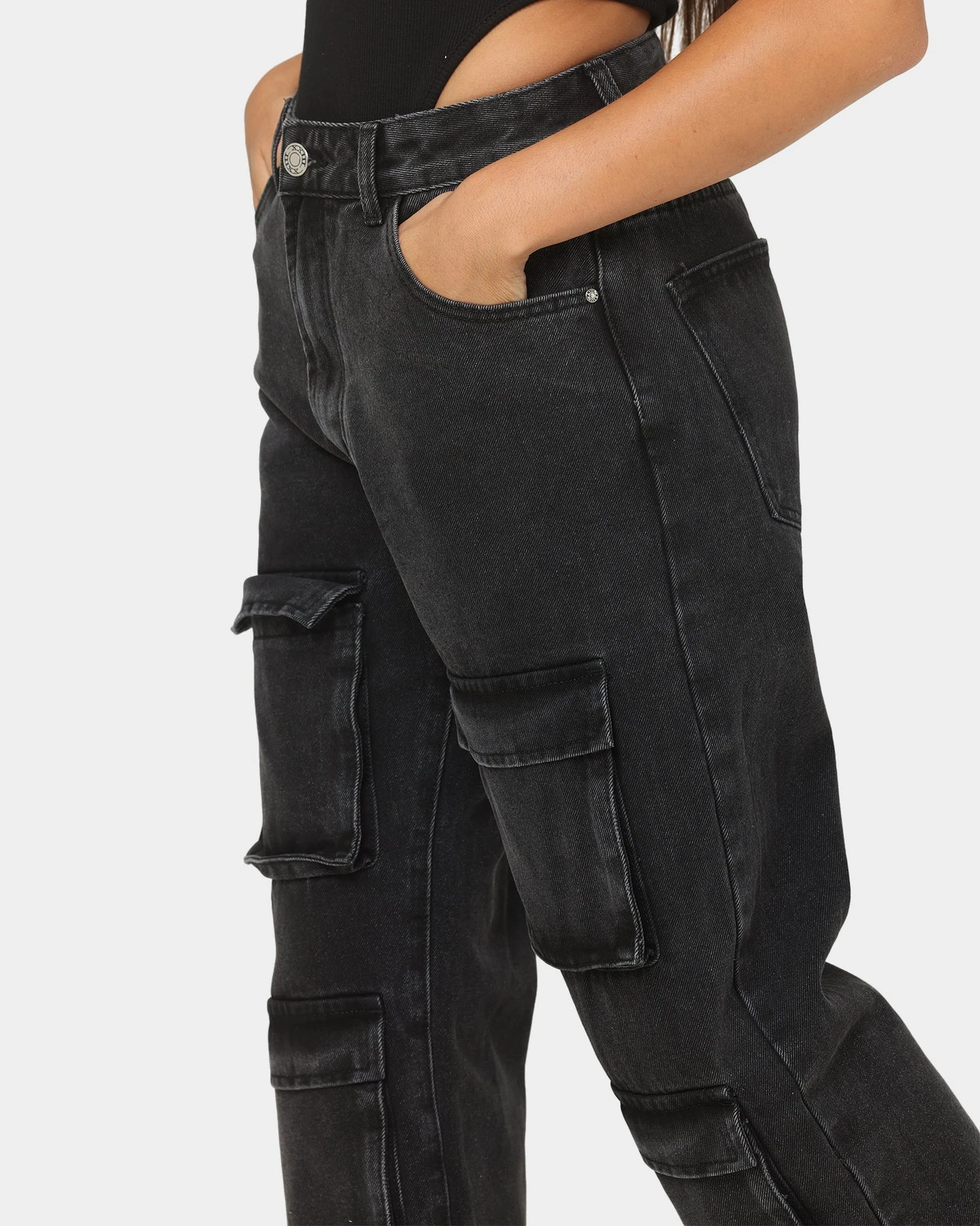 XXIII Women's Elvan Cargo Pants Washed Black XXIII Women's Elvan Cargo Pants Washed Black -Mitchell & Ness Shop 03009066 YW607 womens 0070
