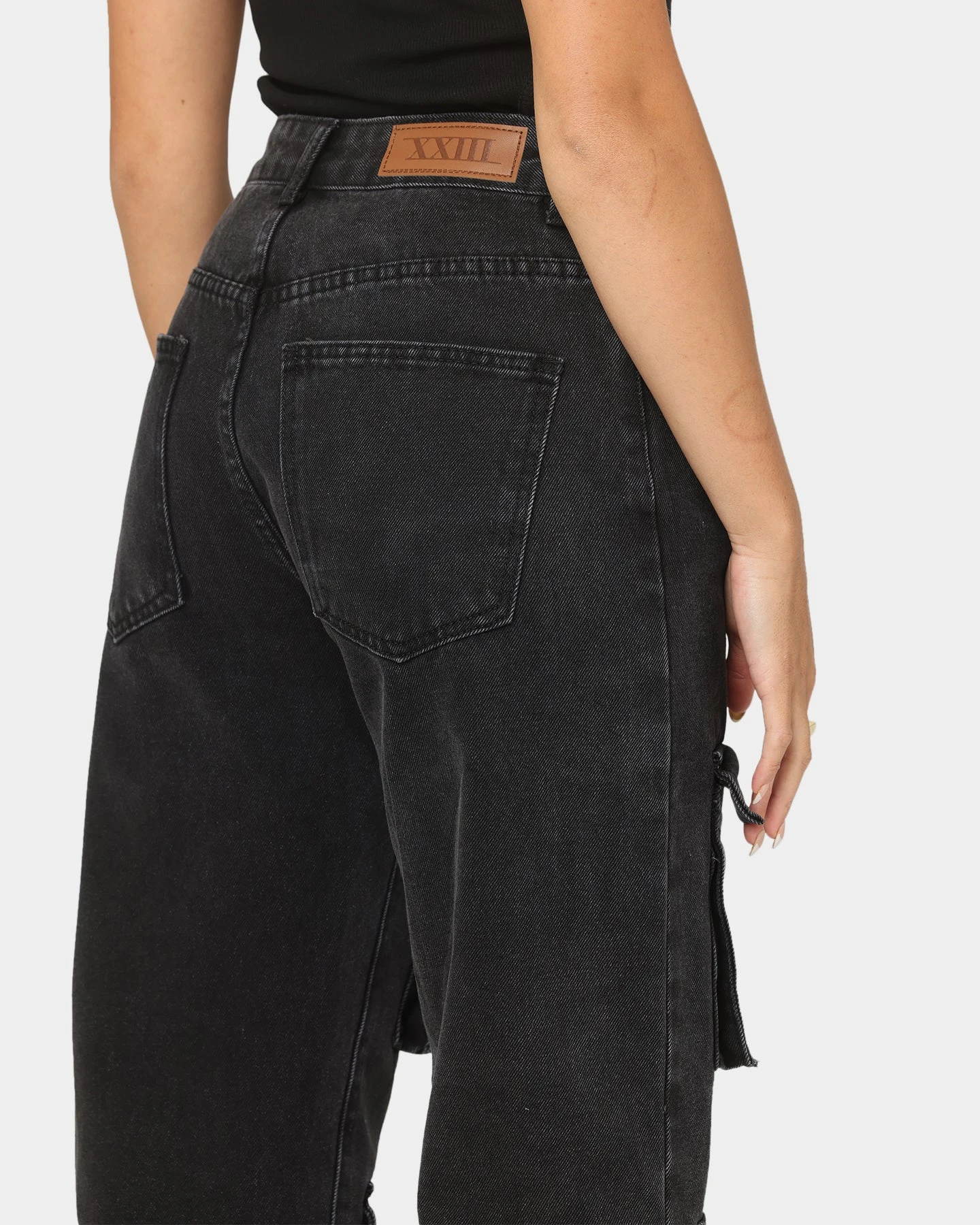 XXIII Women's Elvan Cargo Pants Washed Black XXIII Women's Elvan Cargo Pants Washed Black -Mitchell & Ness Shop 03009066 YW607 womens 0080