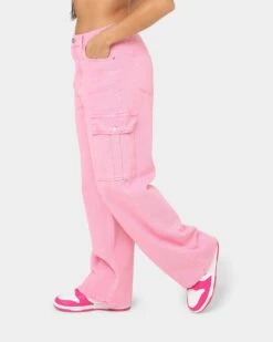 XXIII Women's Harika Cargo Pants Washed Pink -Mitchell & Ness Shop 03009067 YW661 womens 0060