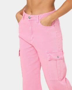 XXIII Women's Harika Cargo Pants Washed Pink -Mitchell & Ness Shop 03009067 YW661 womens 0070