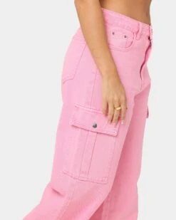 XXIII Women's Harika Cargo Pants Washed Pink -Mitchell & Ness Shop 03009067 YW661 womens 0090