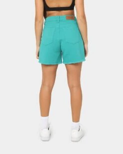 XXIII Women's Jaala Denim Shorts Teal -Mitchell & Ness Shop 03009068 YT200 womens 0040