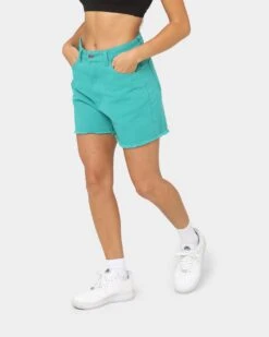 XXIII Women's Jaala Denim Shorts Teal -Mitchell & Ness Shop 03009068 YT200 womens 0060
