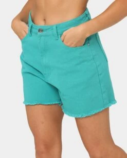 XXIII Women's Jaala Denim Shorts Teal -Mitchell & Ness Shop 03009068 YT200 womens 0070