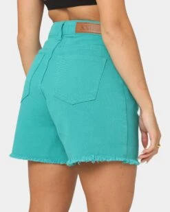 XXIII Women's Jaala Denim Shorts Teal -Mitchell & Ness Shop 03009068 YT200 womens 0080
