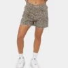 XXIII Women's Jaala Denim Shorts Leopard -Mitchell & Ness Shop 03009069 YL001 womens 0010