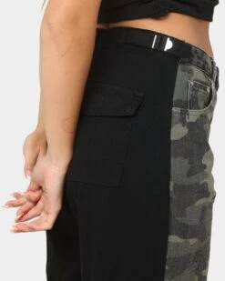 XXIII Women's Midel Pants Black/Camo -Mitchell & Ness Shop 03009070 YB031 womens 0080