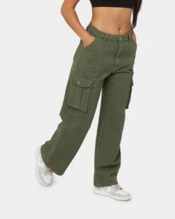 XXIII Women's Nuray Cargo Pants Khaki -Mitchell & Ness Shop 03009071 YK001 womens 0050