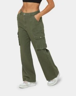 XXIII Women's Nuray Cargo Pants Khaki -Mitchell & Ness Shop 03009071 YK001 womens 0060