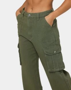 XXIII Women's Nuray Cargo Pants Khaki -Mitchell & Ness Shop 03009071 YK001 womens 0070
