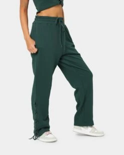 EN ES Women's Mason Lace Up Track Pants Deep Teal -Mitchell & Ness Shop 03009172 YD527 womens 0050