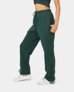 EN ES Women's Mason Lace Up Track Pants Deep Teal -Mitchell & Ness Shop 03009172 YD527 womens 0060