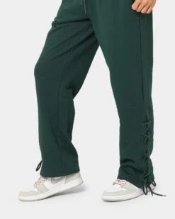 EN ES Women's Mason Lace Up Track Pants Deep Teal -Mitchell & Ness Shop 03009172 YD527 womens 0090