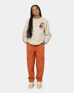 OBEY Women's Sunny Poplin Cargo Pants Bombay Brown -Mitchell & Ness Shop 03009284 YC647 womens 0020