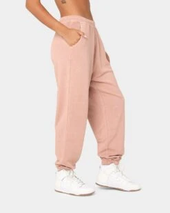 Reebok Women's Classics Natural Dye Small Logo French Terry Pants Coral -Mitchell & Ness Shop 03009331 YC510 womens 0050