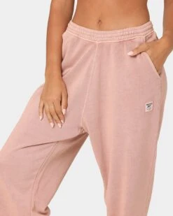 Reebok Women's Classics Natural Dye Small Logo French Terry Pants Coral -Mitchell & Ness Shop 03009331 YC510 womens 0070