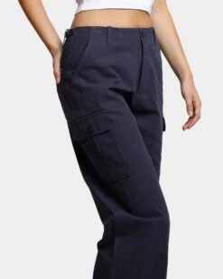 HUF Women's Double Knee Cargo Pants Navy -Mitchell & Ness Shop 03009384 YN200 womens 0050