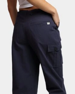 HUF Women's Double Knee Cargo Pants Navy -Mitchell & Ness Shop 03009384 YN200 womens 0080