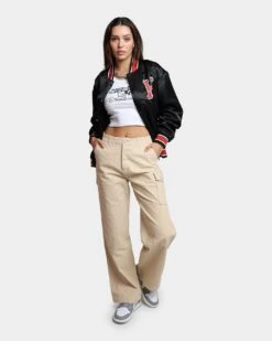 HUF Women's Double Knee Cargo Pants Stone 3 HUF Women's Double Knee Cargo Pants Stone -Mitchell & Ness Shop 03009385 YS400 womens 0020