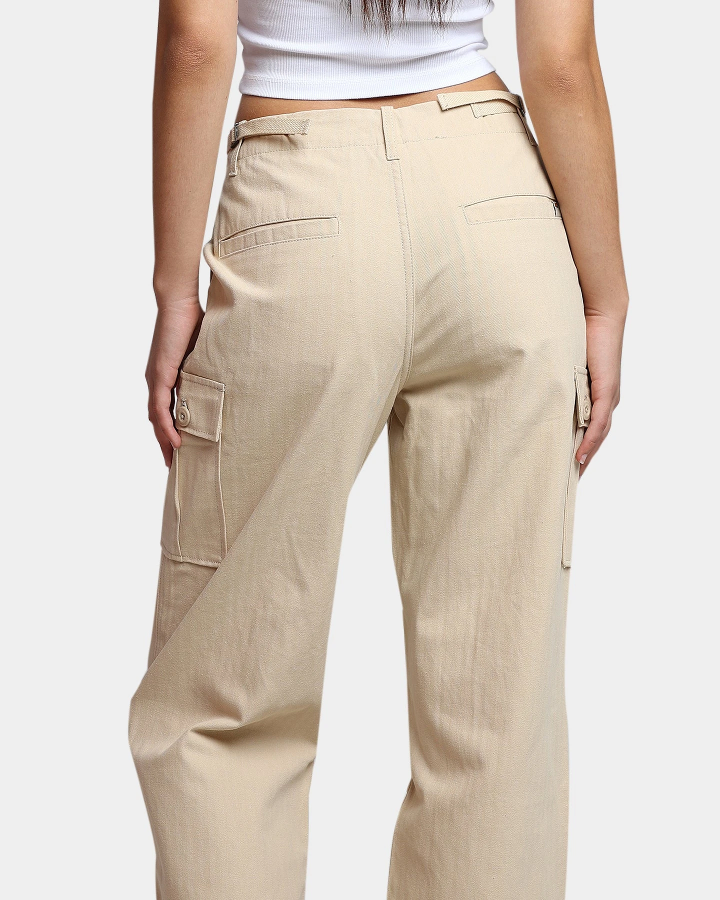 HUF Women's Double Knee Cargo Pants Stone HUF Women's Double Knee Cargo Pants Stone -Mitchell & Ness Shop 03009385 YS400 womens 0080