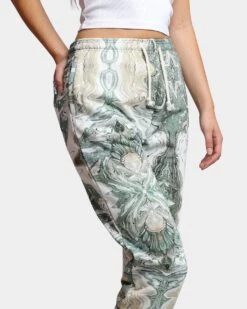 HUF Women's Swirl Fleece Pants Olive -Mitchell & Ness Shop 03009386 YO100 womens 0050