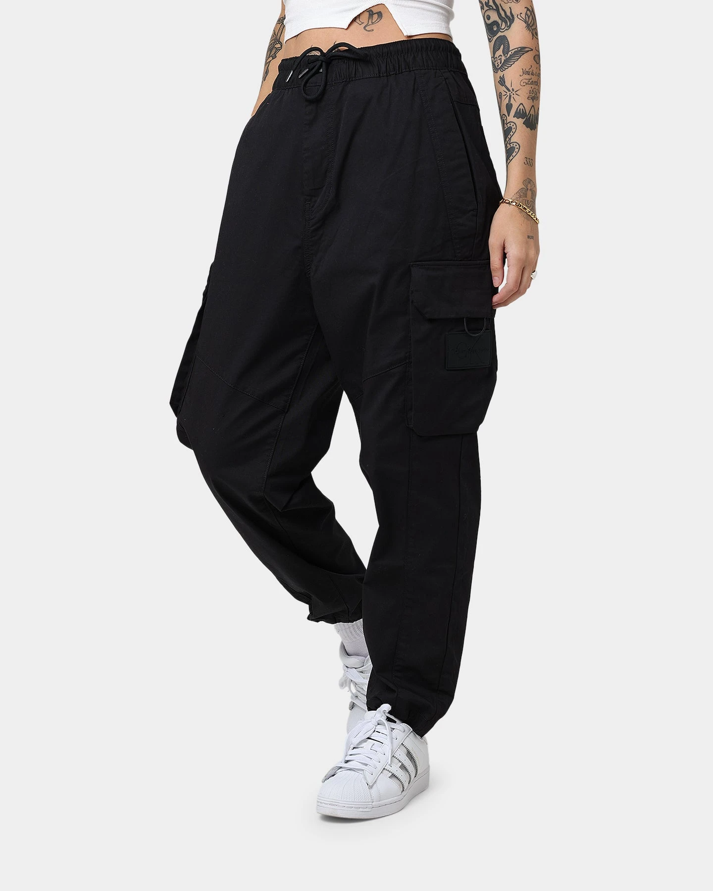 Calvin Klein Seasonal Washed Cargo Pants Ck Black Calvin Klein Seasonal Washed Cargo Pants Ck Black -Mitchell & Ness Shop 03009394 YC966 womens 0010