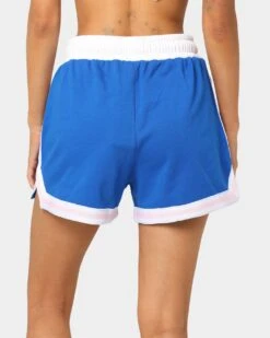EN ES Women's Zenni Terry Shorts Cobalt Blue -Mitchell & Ness Shop 03009400 YB625 womens 0080