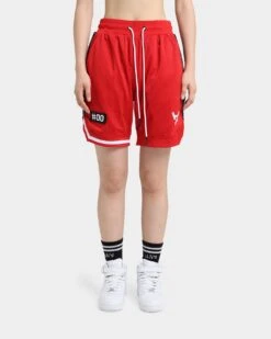 The Anti Order Off Season Basketball Shorts Red/White 4 The Anti Order Off Season Basketball Shorts Red/White -Mitchell & Ness Shop 03009478 YR081 womens 0030