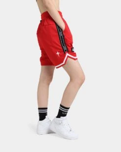 The Anti Order Off Season Basketball Shorts Red/White 6 The Anti Order Off Season Basketball Shorts Red/White -Mitchell & Ness Shop 03009478 YR081 womens 0050