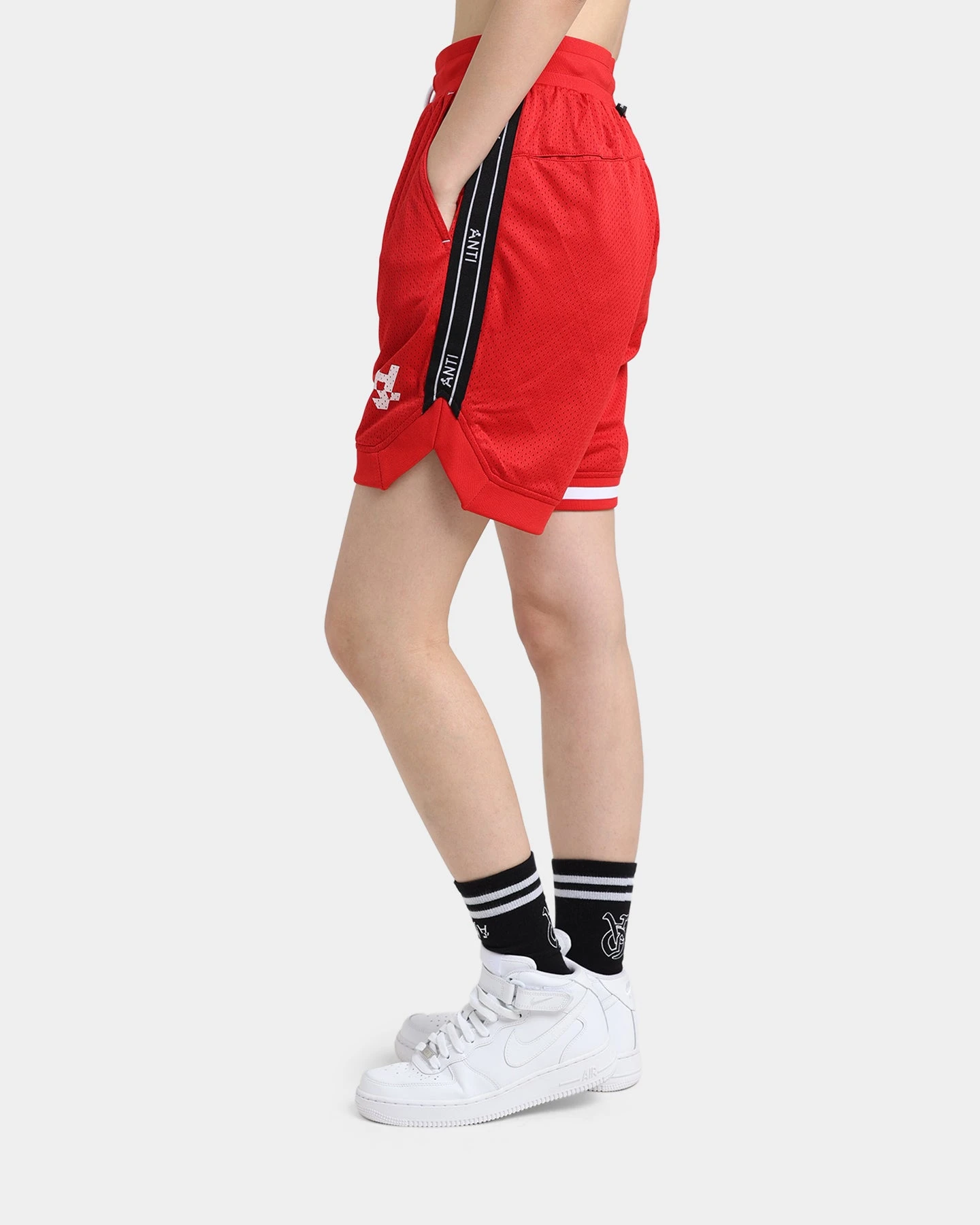 The Anti Order Off Season Basketball Shorts Red/White The Anti Order Off Season Basketball Shorts Red/White -Mitchell & Ness Shop 03009478 YR081 womens 0060